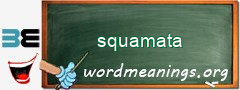 WordMeaning blackboard for squamata